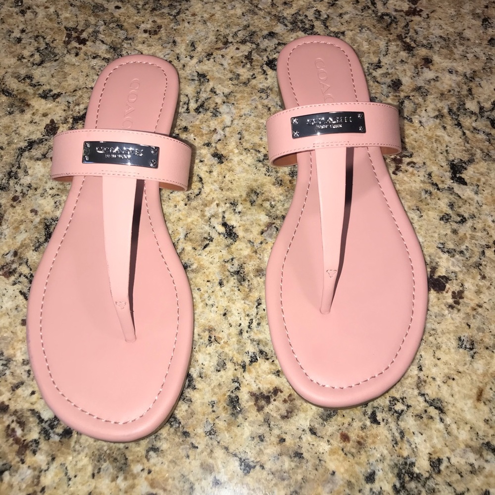 Coach Jeri Coh LTR Rose pedal slippers size 8.5